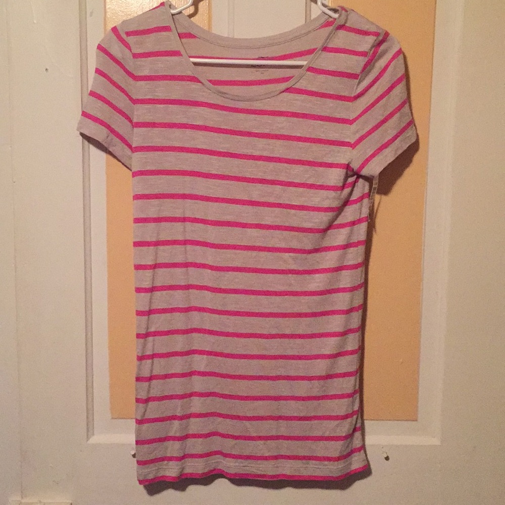 pink & grey blouse